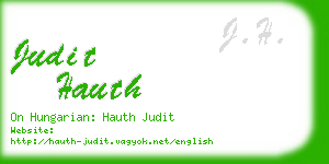 judit hauth business card